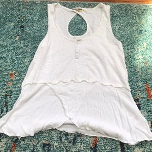 White light weight blouse tank top